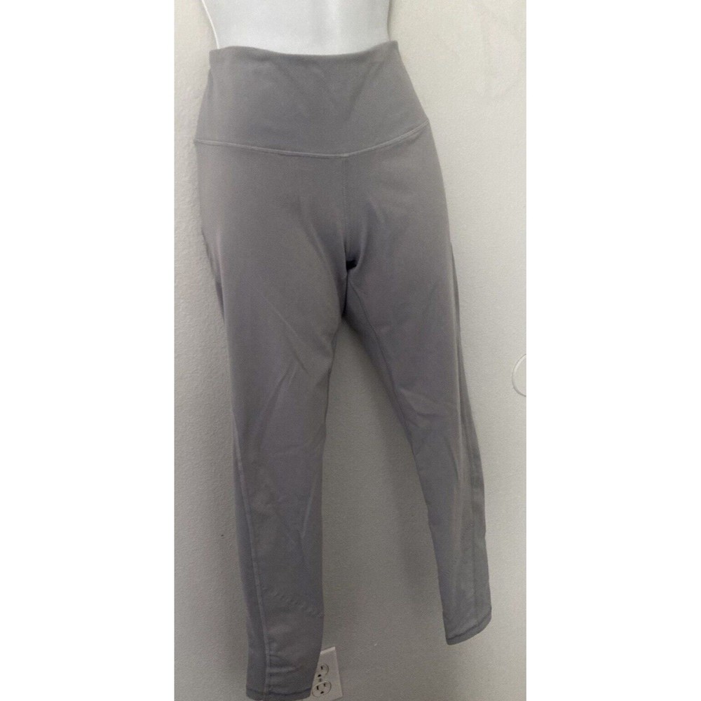 Victoria Secret Sport Workout Activewear Leggings Gray M Pockets Criss Cross Hem